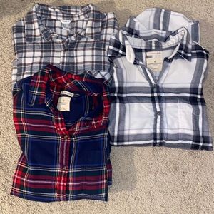 American eagle and forever 21 women’s flannel bundle size large and xl